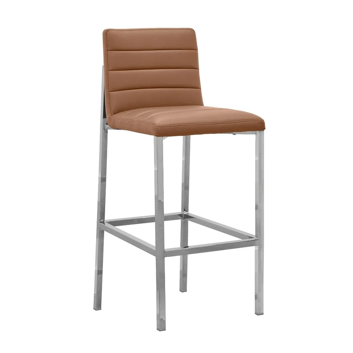 Amalfi Metal Back Bar Stool in Cognac