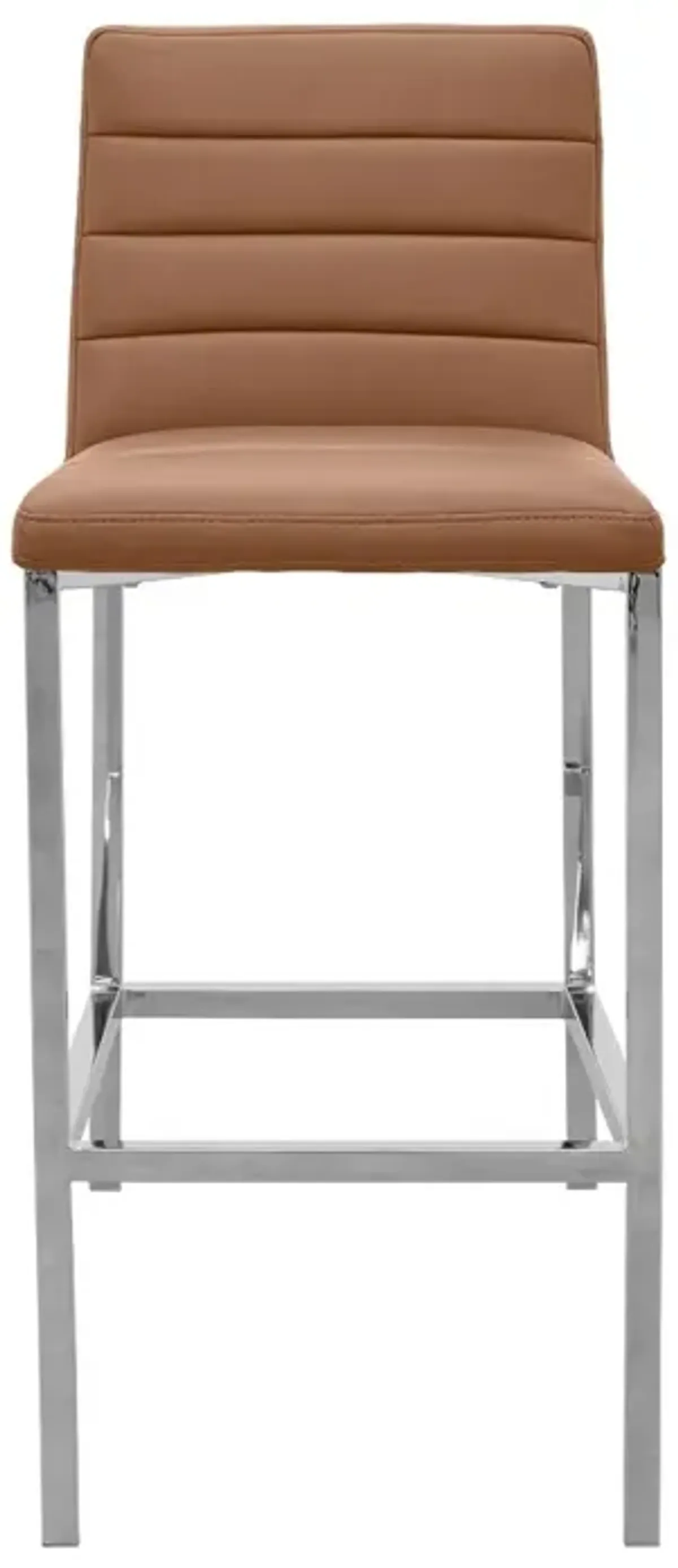 Amalfi Metal Back Bar Stool in Cognac