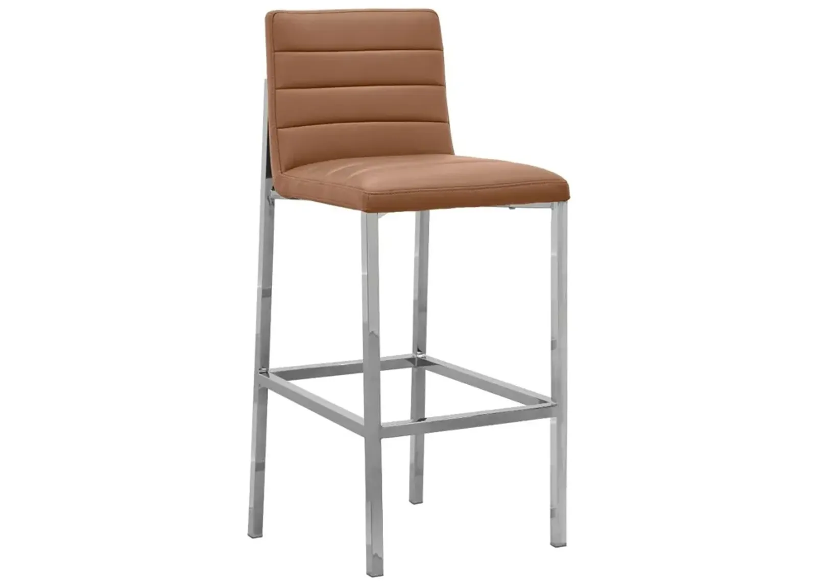 Amalfi Metal Back Bar Stool in Cognac