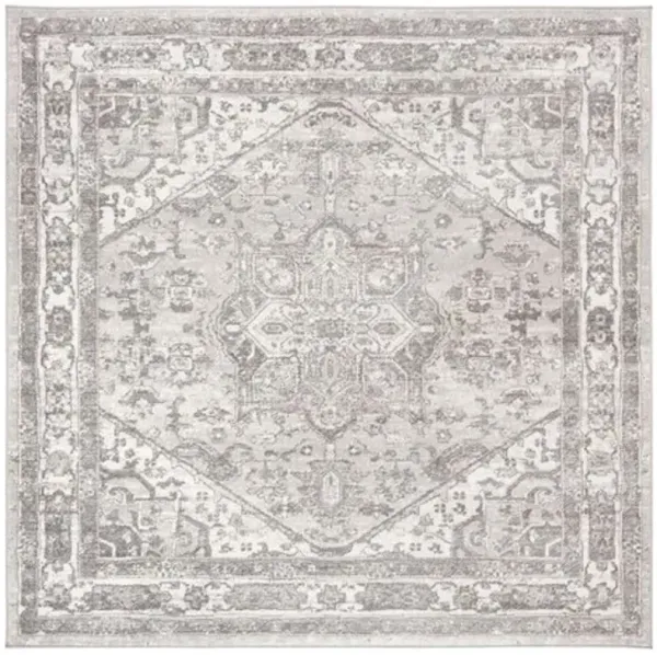 Brentwood 852 Cream / Grey 10' X 10' Square Square Powerloomed Rug