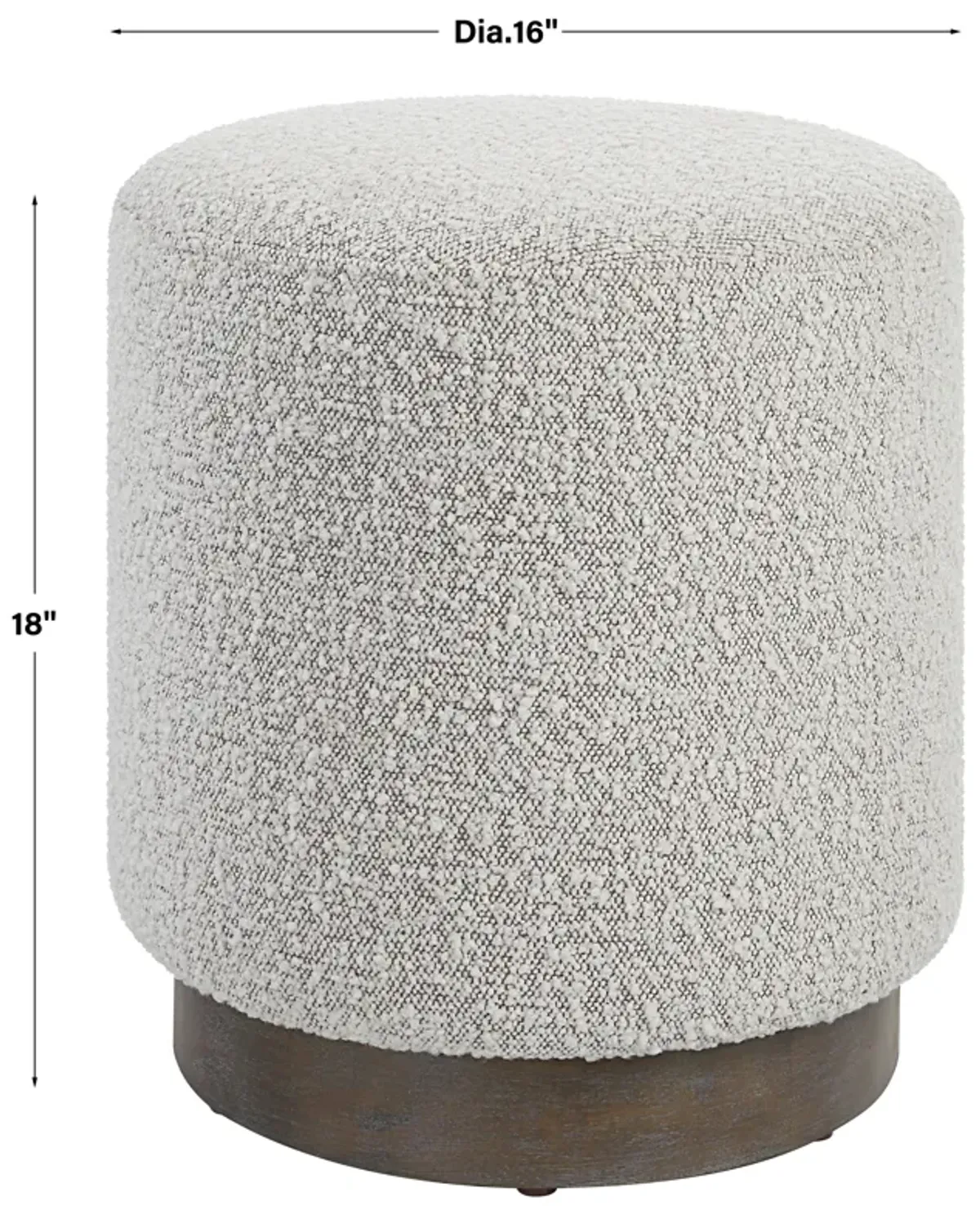 Avila Light Gray Ottoman