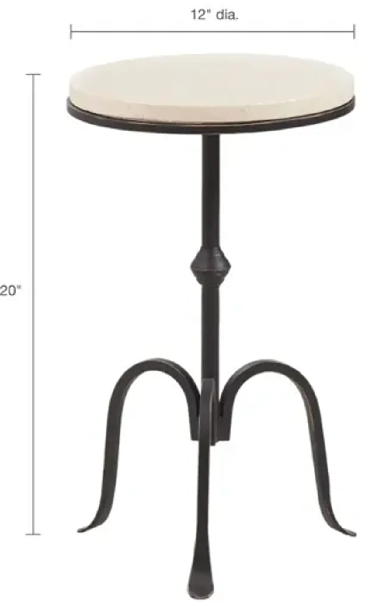 Madison Park Gaberial Black Accent Table