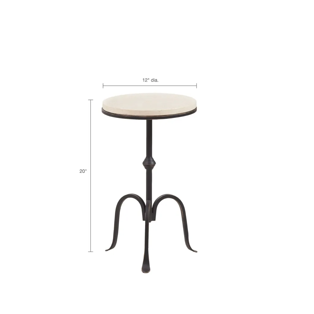 Madison Park Gaberial Black Accent Table