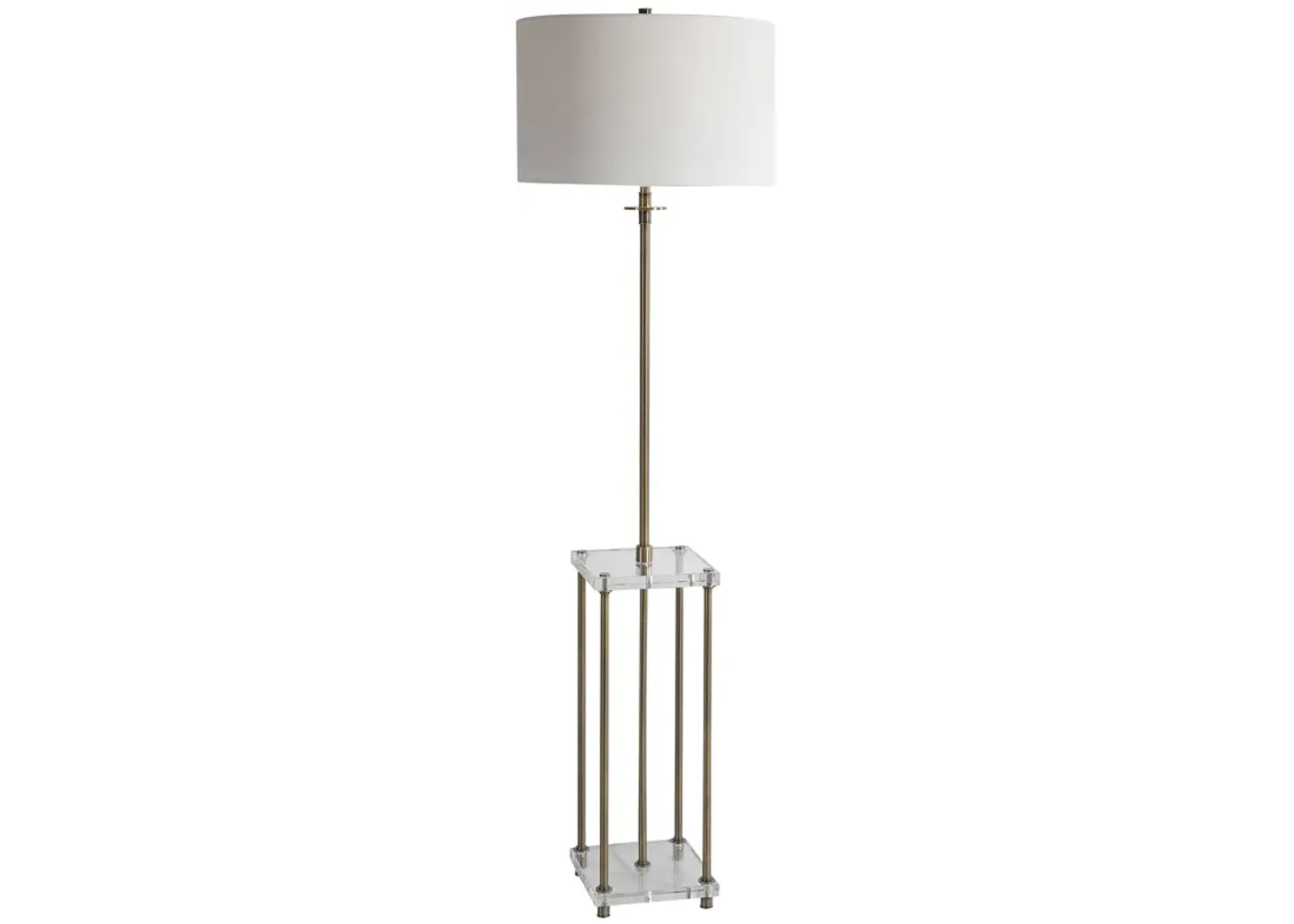 Palladian Antique Brass Floor Lamp