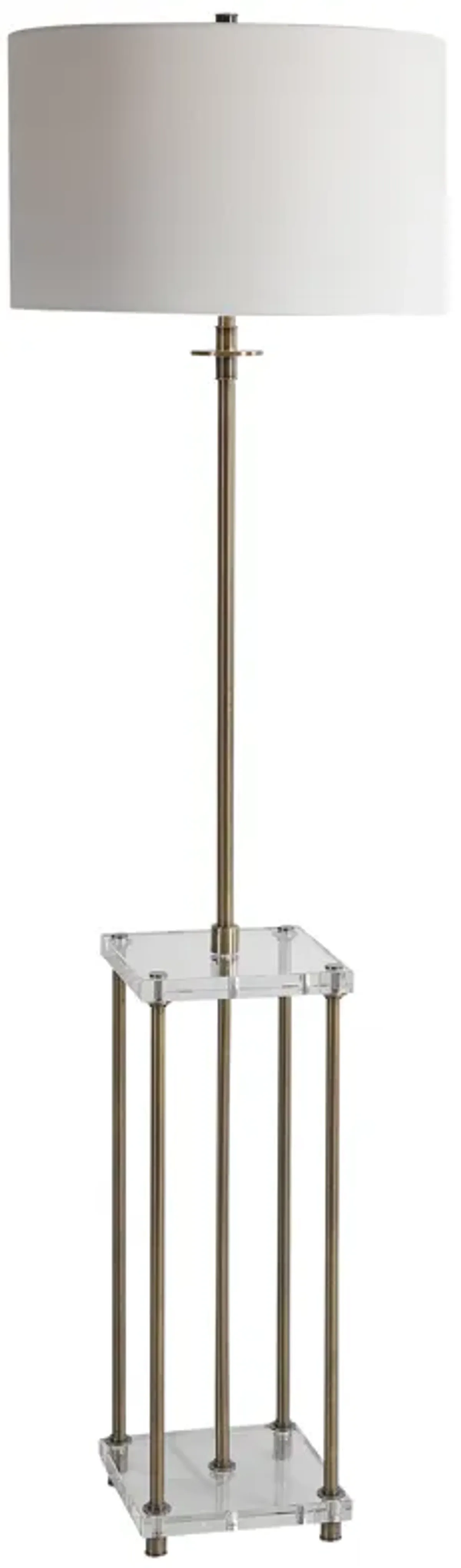 Palladian Antique Brass Floor Lamp