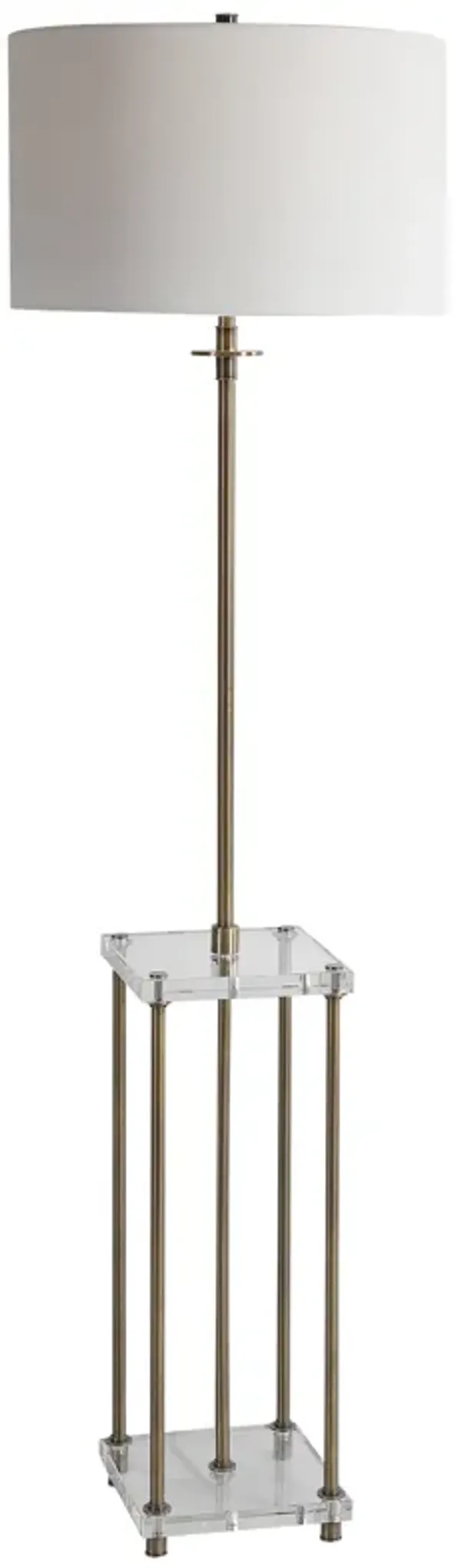Palladian Antique Brass Floor Lamp