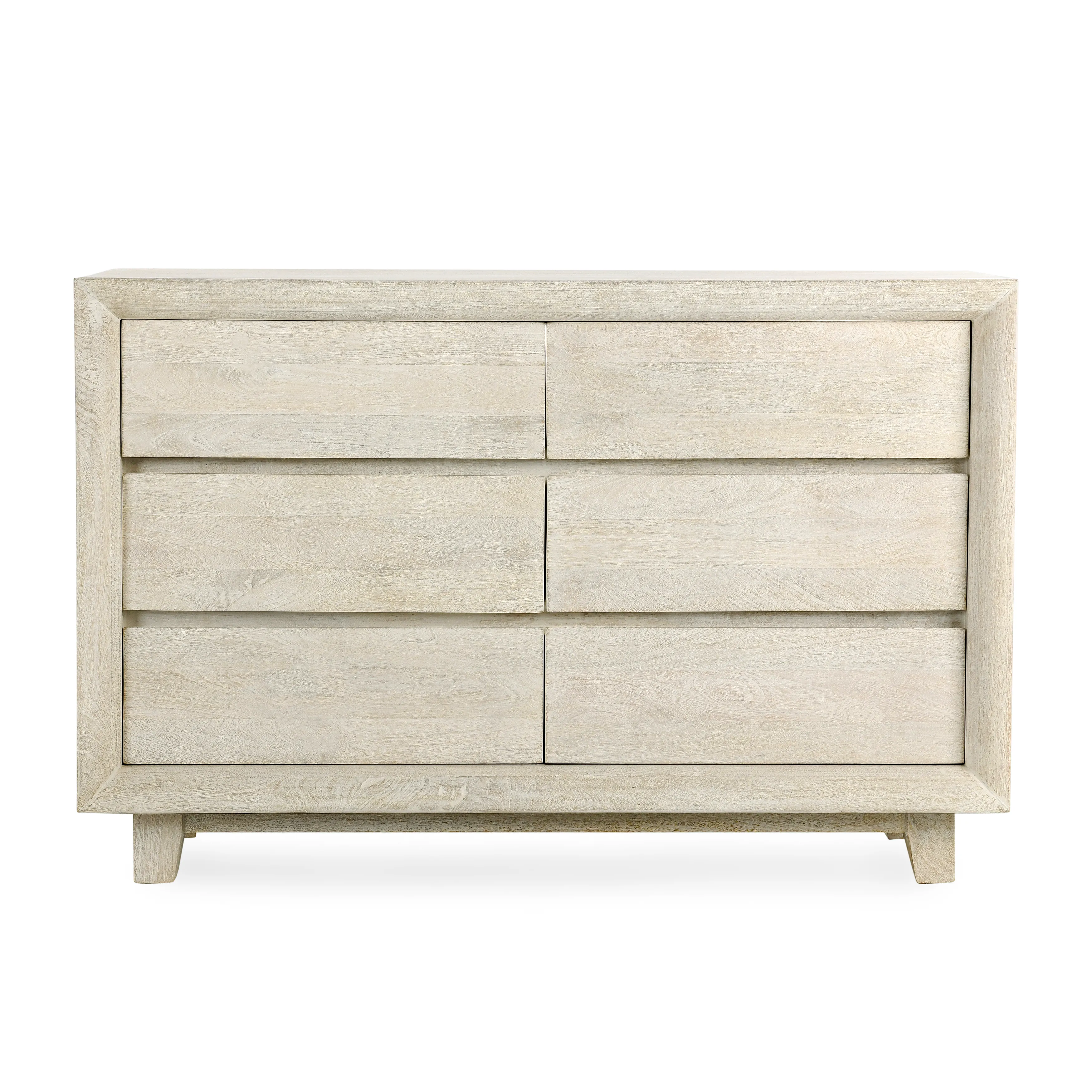 Reece Six-Drawer Mango Wood Dresser in Sand