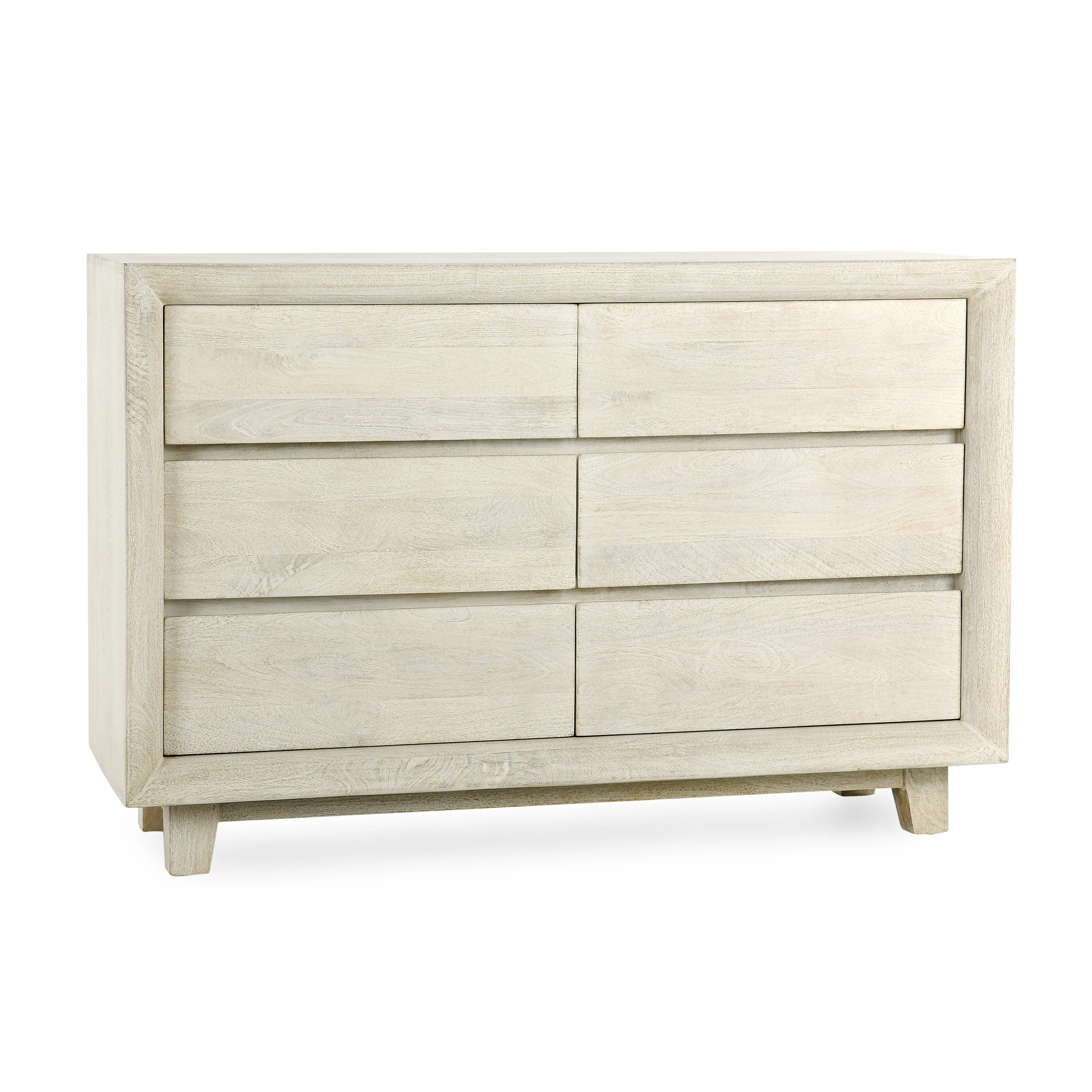 Reece Six-Drawer Mango Wood Dresser in Sand