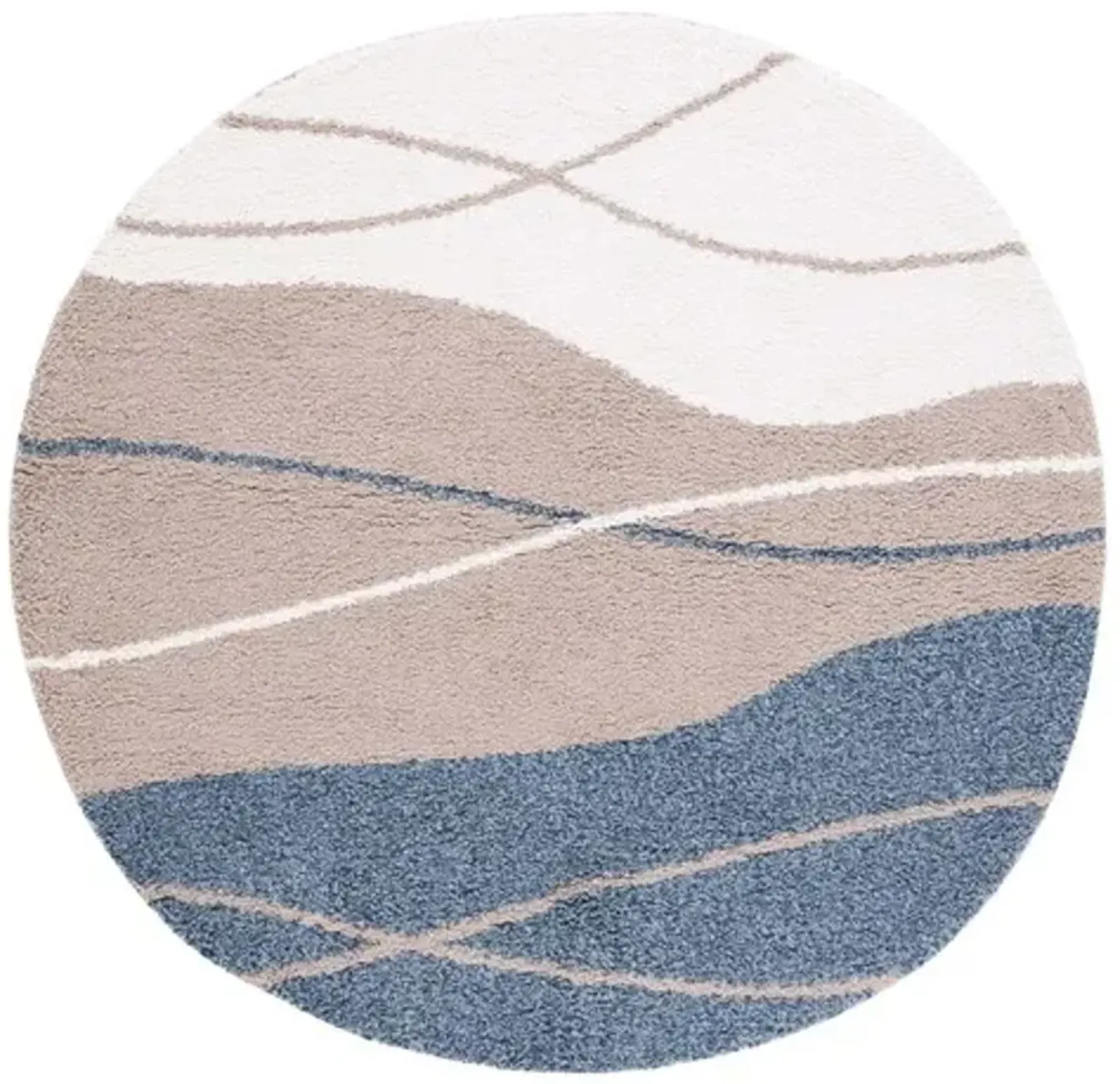 CALICO SHAG 108 Multi 6'-7' X 6'-7' Round Round Rug