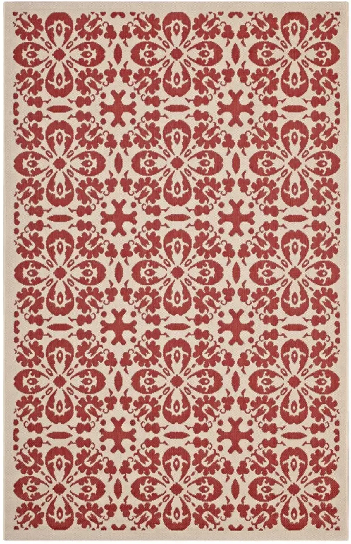 Ariana Vintage Floral Trellis 9x12 Indoor and Outdoor Area Rug