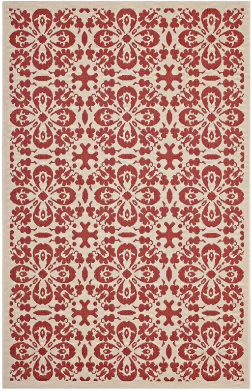 Ariana Vintage Floral Trellis 9x12 Indoor and Outdoor Area Rug