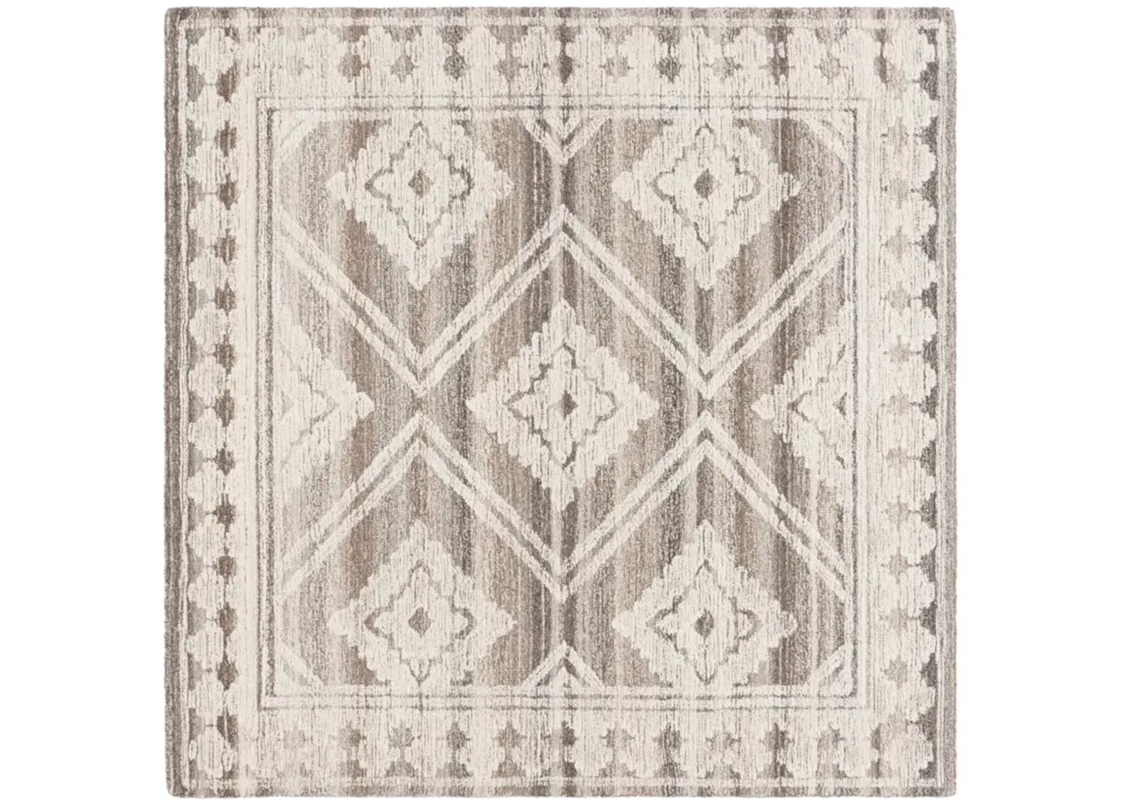 KENYA 575 BROWN  6' x 6' Square Square Rug