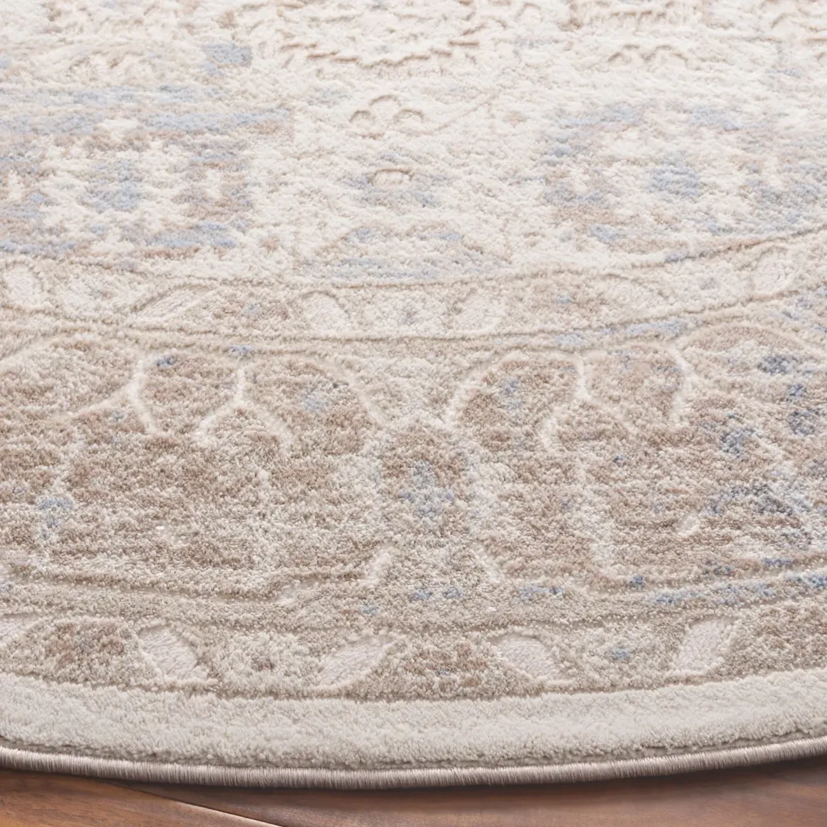 PRESTIGE 112 BEIGE  6'-7' x 6'-7' Round Round Rug