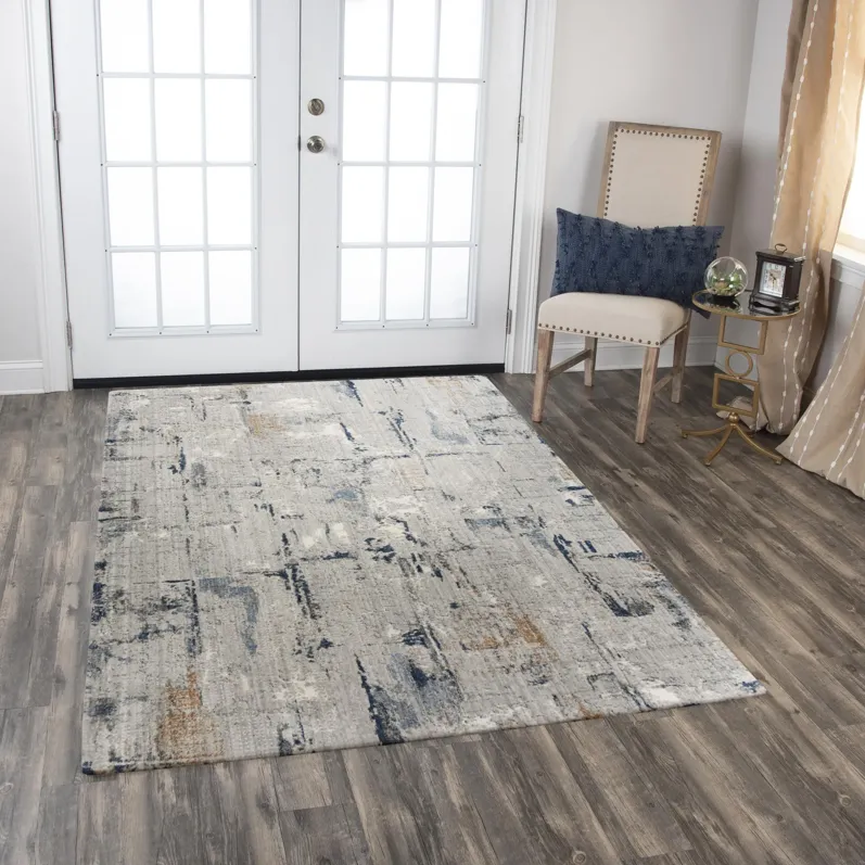 Ankara Gray/Multi Abstract Recycled Polyester 9'x12' Rectangle Rug