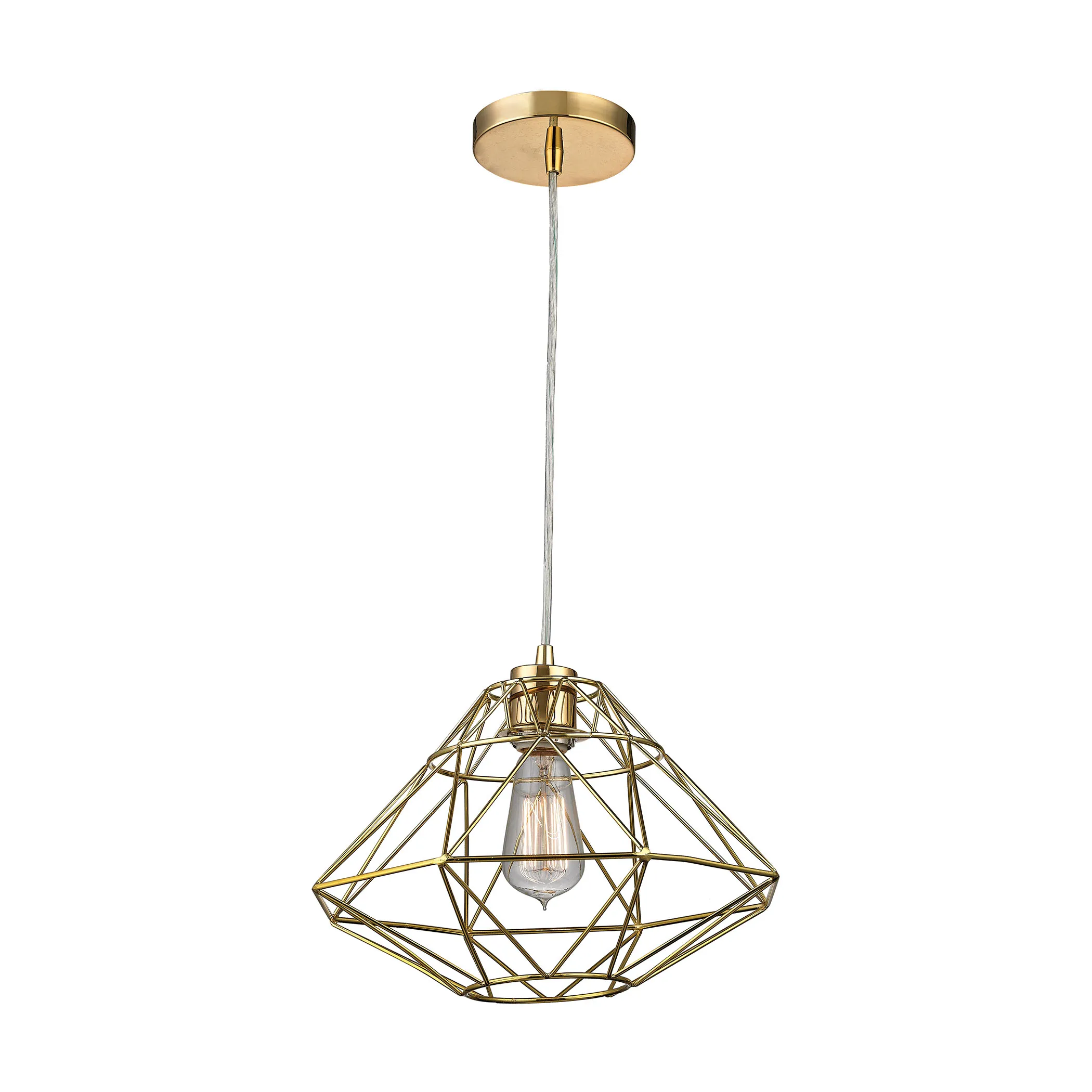 Paradigm 13" Wide 1-Light Pendant - Gold