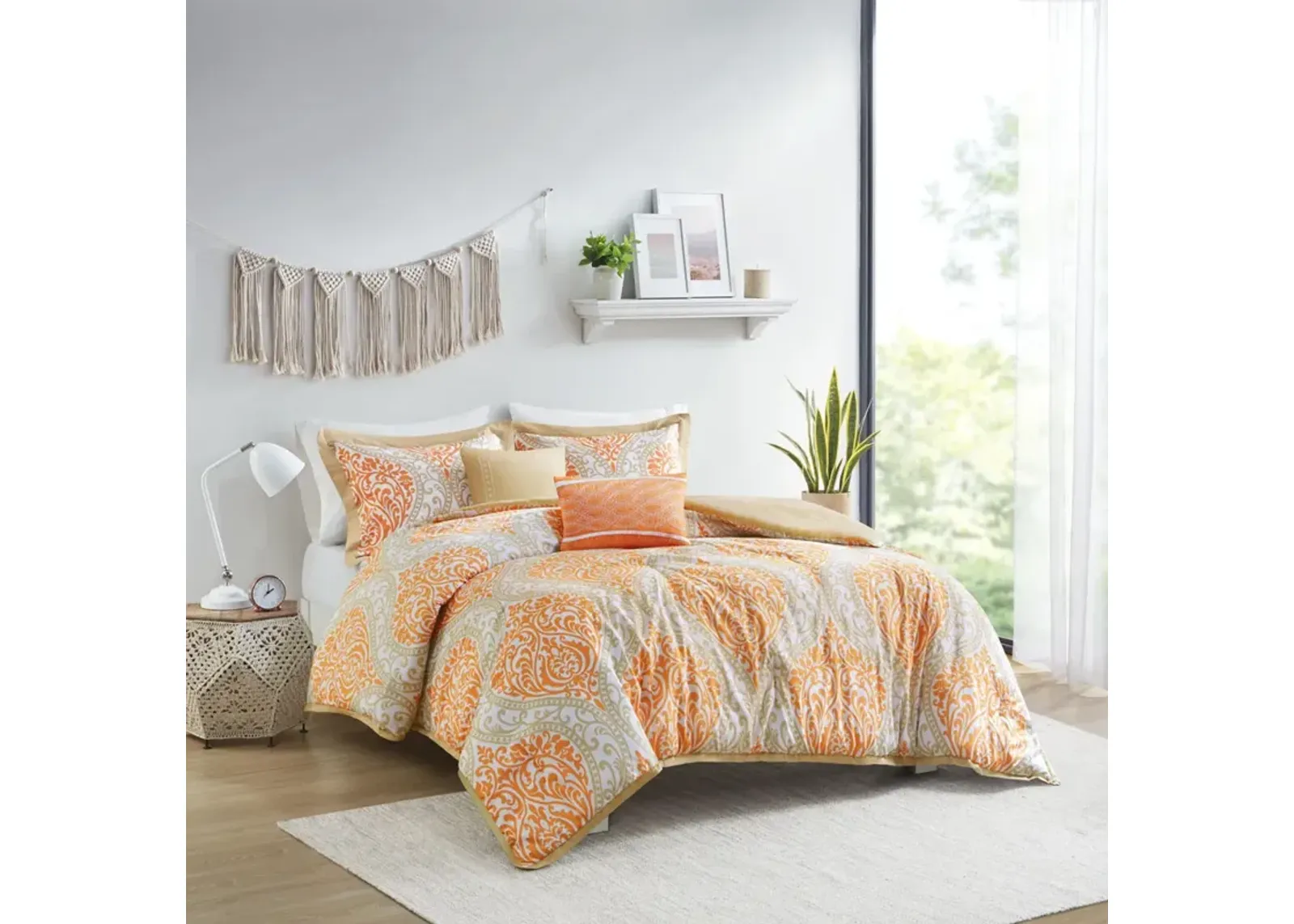 Intelligent Design Senna Orange Comforter Set