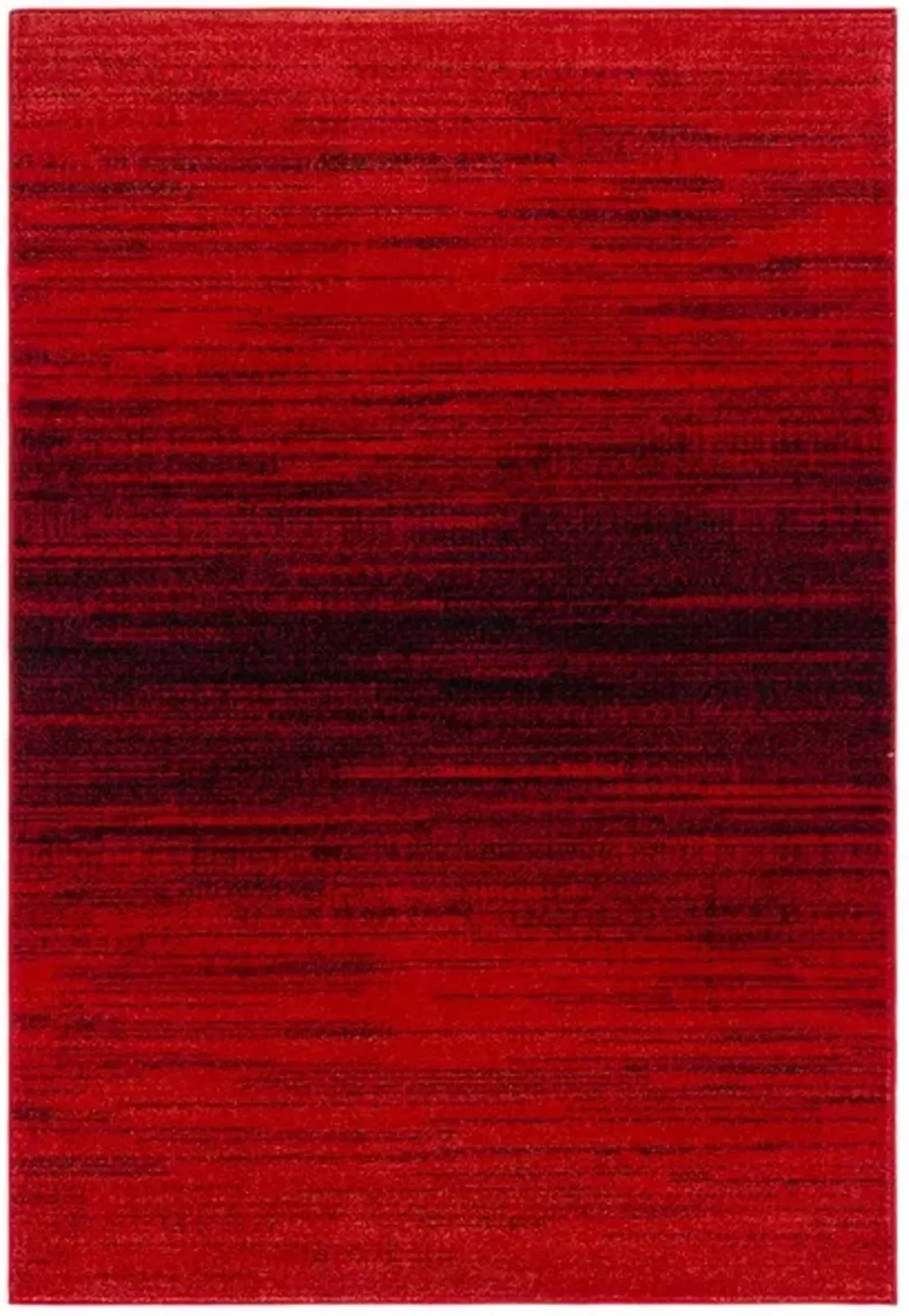 Adirondack Contemporary Red / Black 5'-1" X 7'-6" Powerloomed Rug