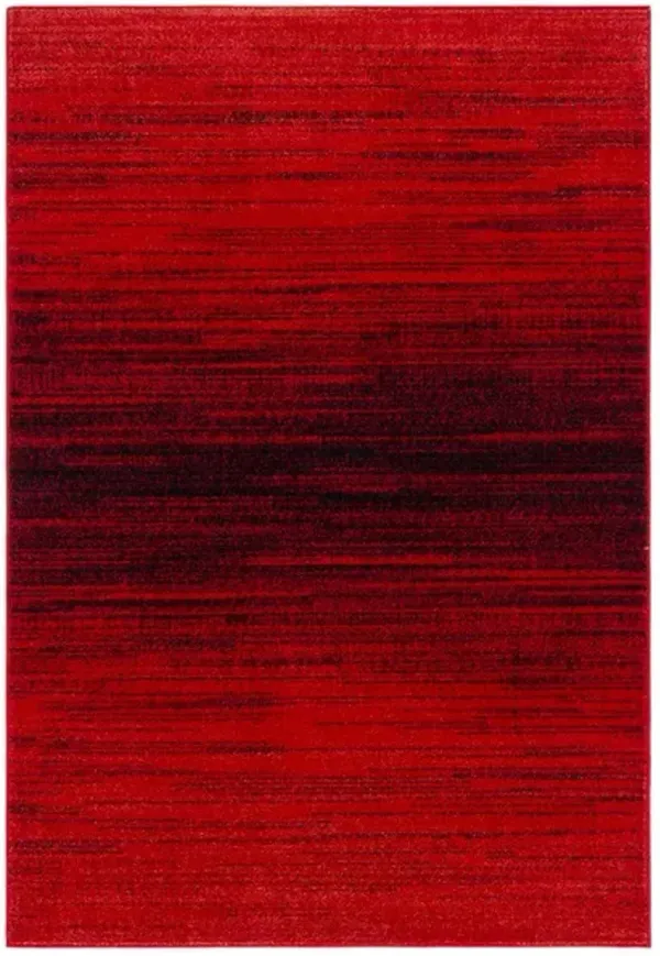 Adirondack Contemporary Red / Black 5'-1" X 7'-6" Powerloomed Rug
