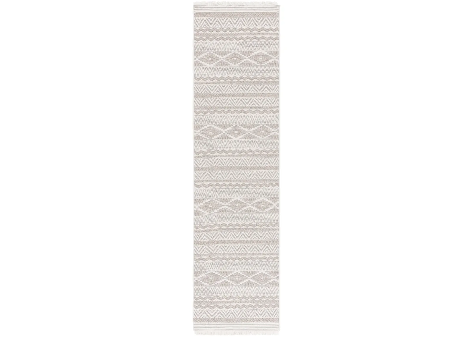 WICKER 152 IVORY  2'-2' x 8' Runner Rug