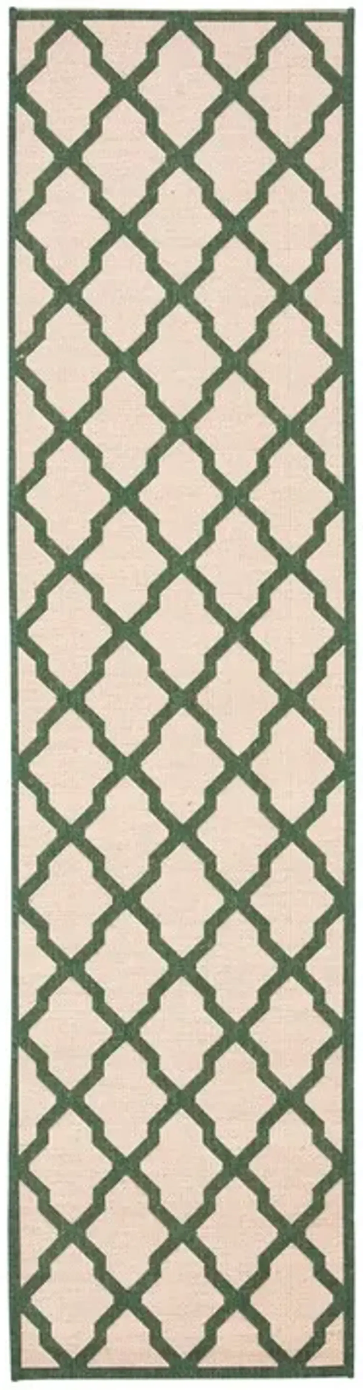 LINDEN 122 Collection LND122W-28 Cream / Green 2'-2" X 8'