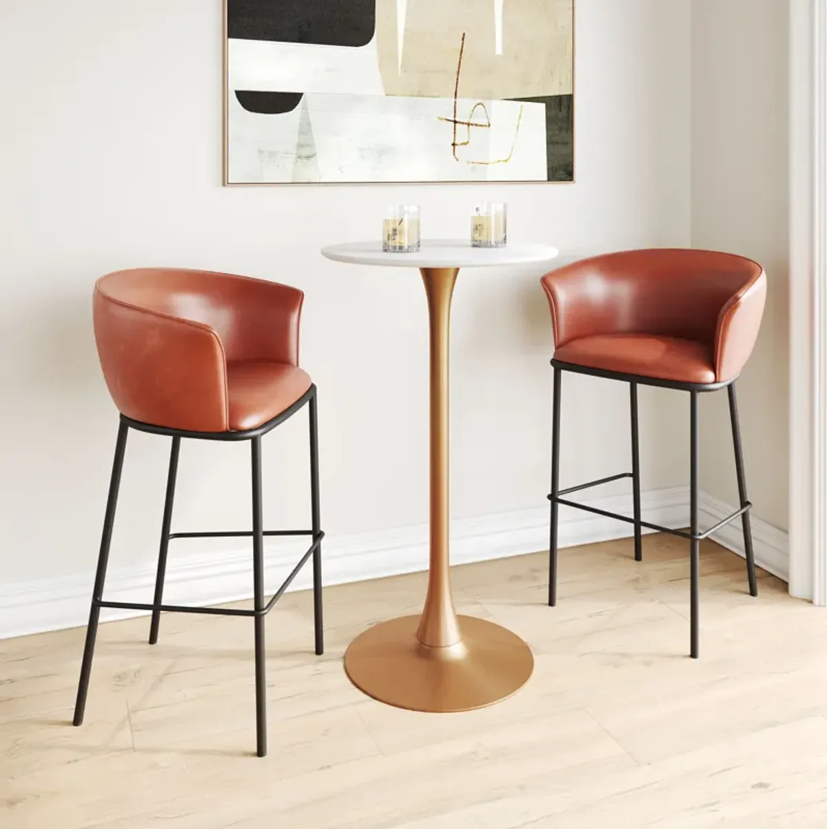 Garston Barstool Brown