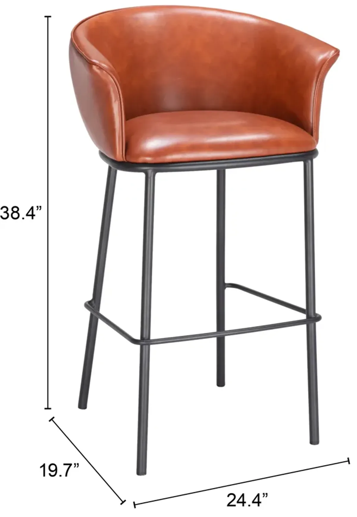 Garston Barstool Brown