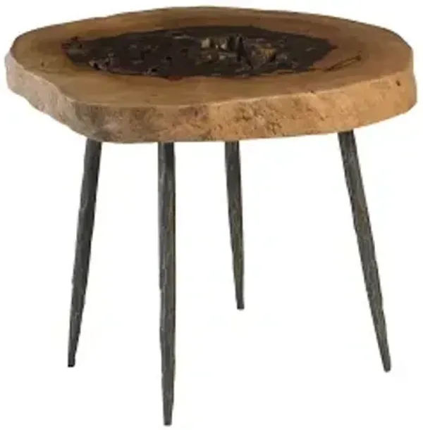 side table, forged legs