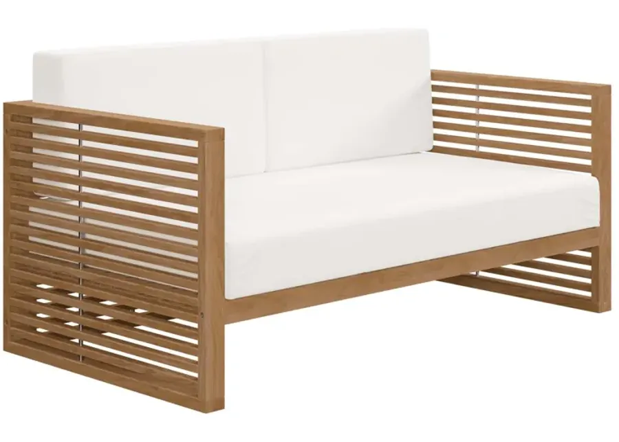 Carlsbad Teak Wood Outdoor Patio Loveseat