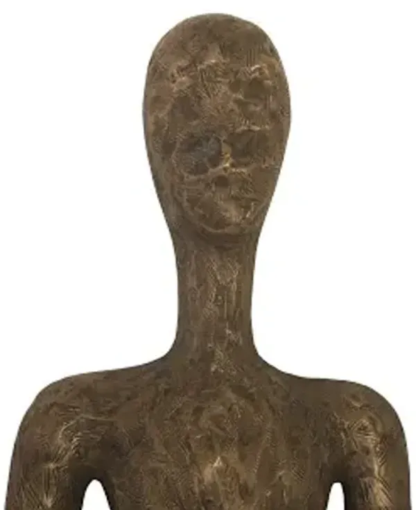 lottie wall sculpture, resin, bronze finish