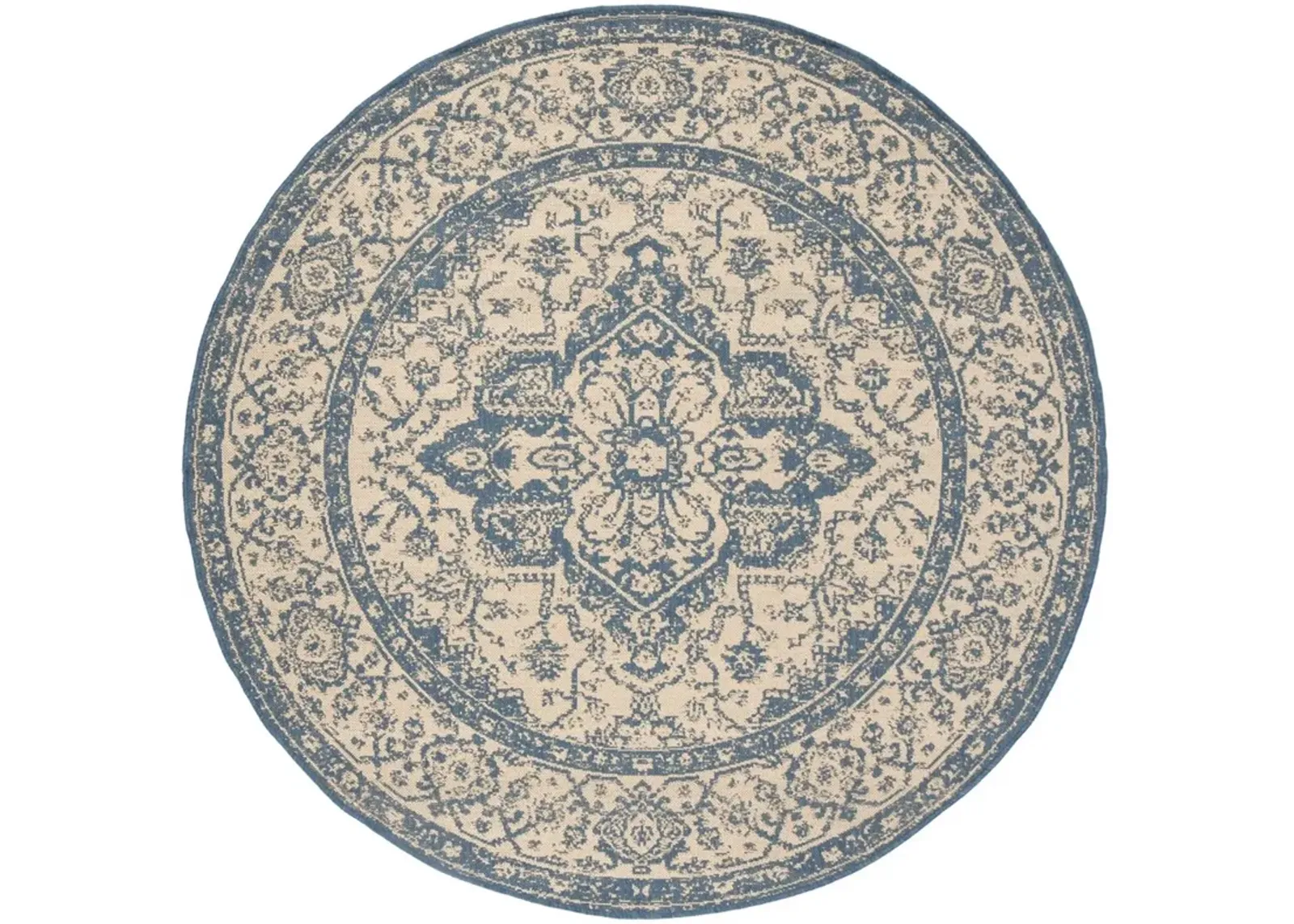 BEACH HOUSE 137 Blue 8' X 8' Round Round Rug