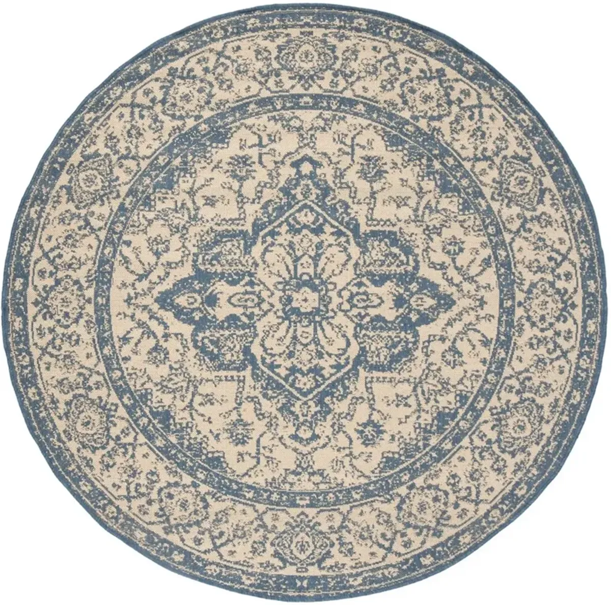 BEACH HOUSE 137 Blue 8' X 8' Round Round Rug