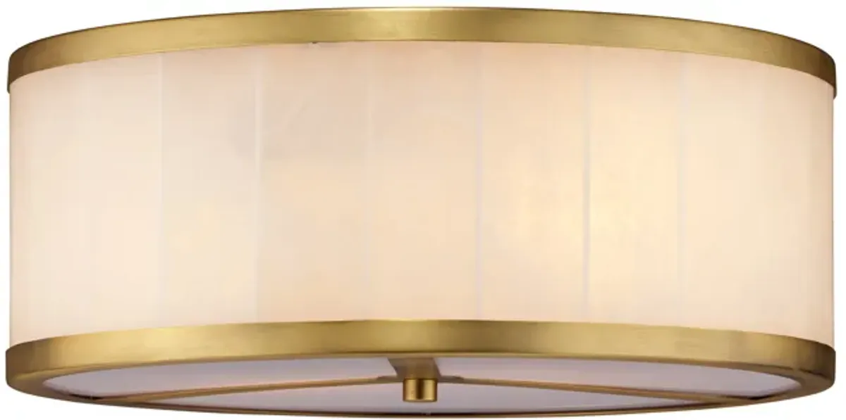 Large Upsala Alabaster Flush Mount Ceiling Light