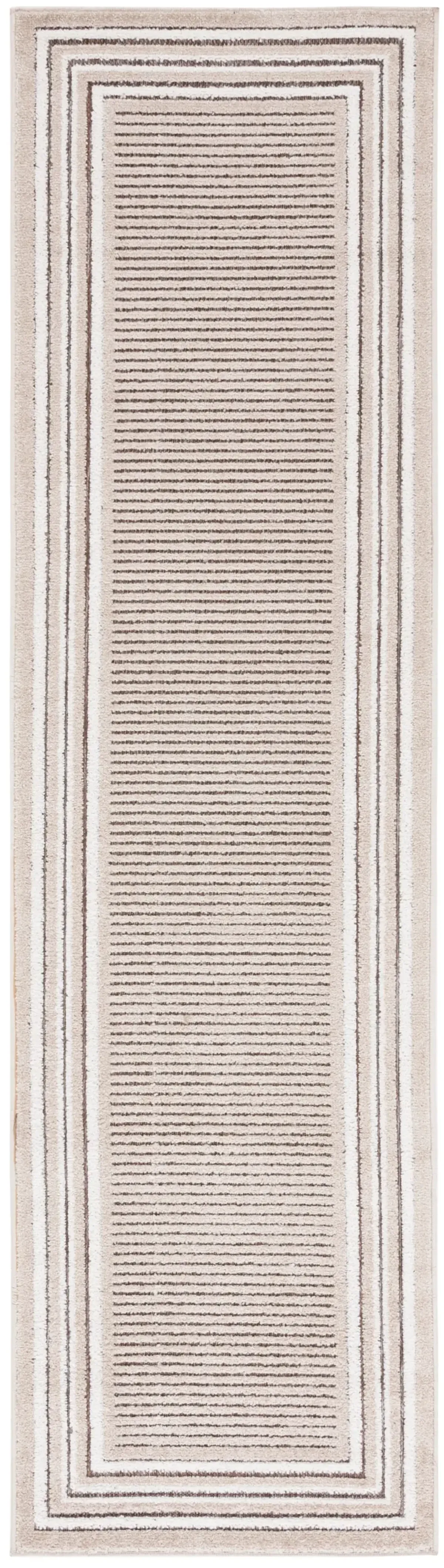 CABANA 634 BEIGE  2'-2' x 8' Runner Rug