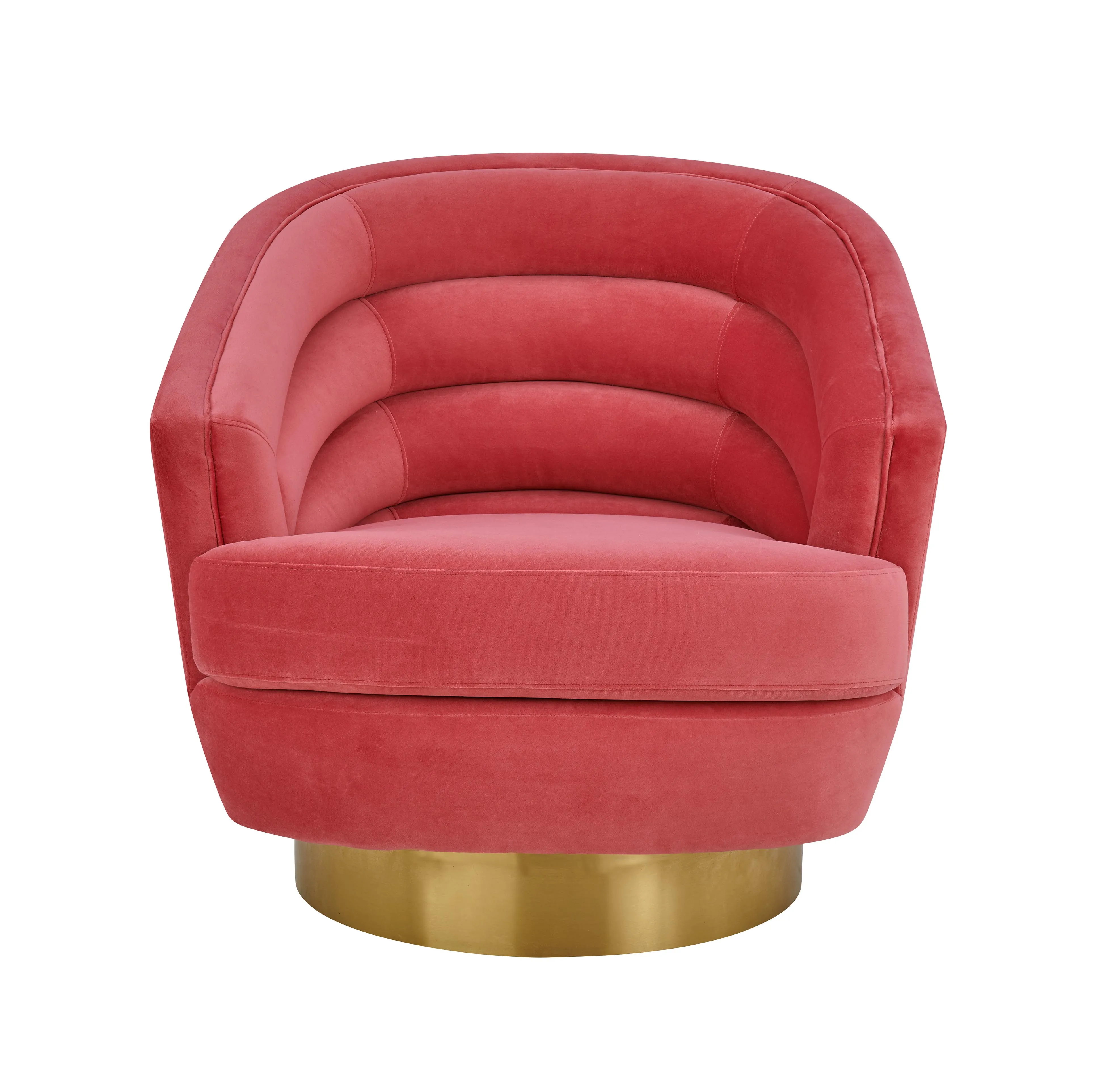 Canyon Hot Pink Velvet Swivel Chair