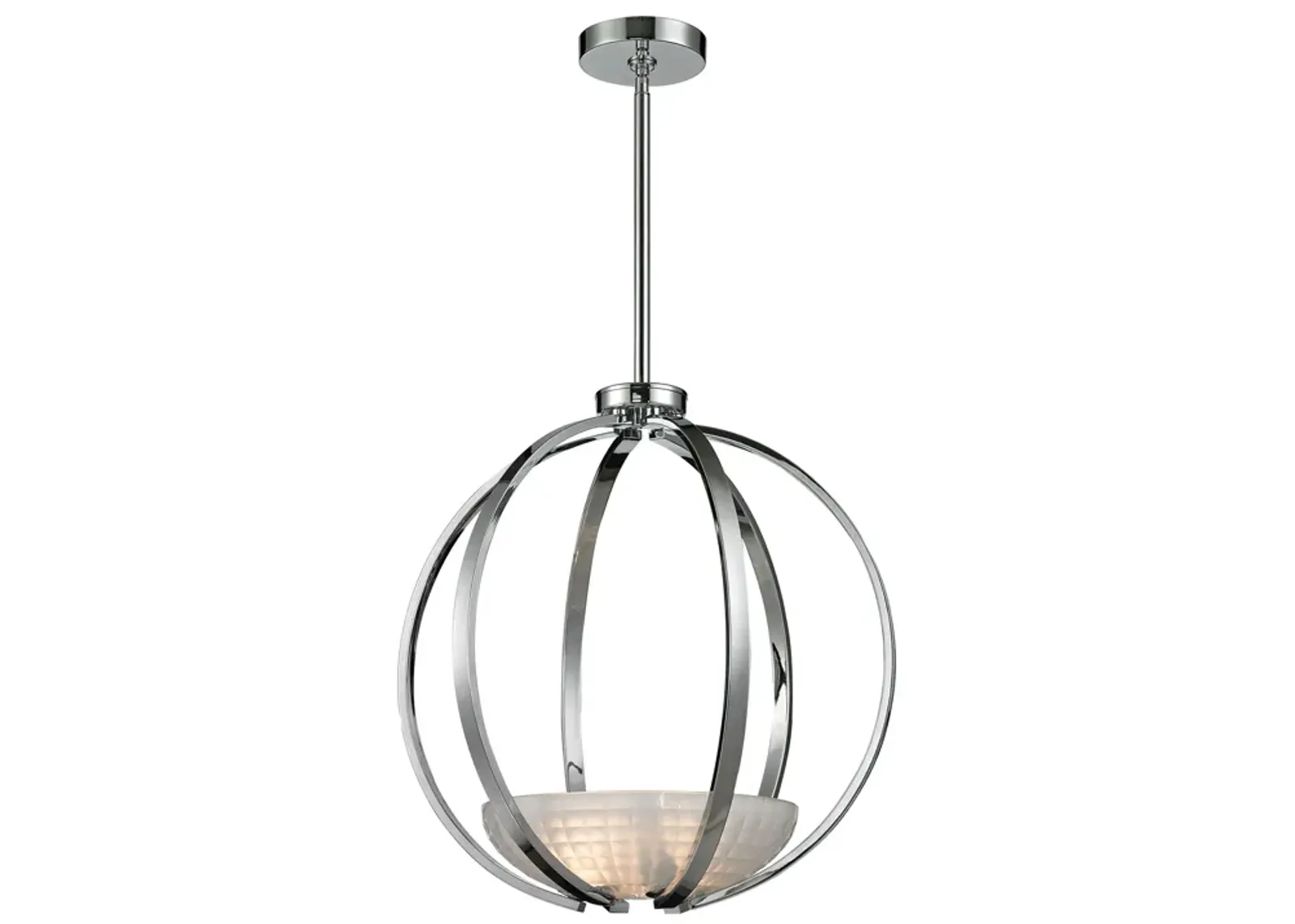 Sculptive 20" Wide 3-Light Pendant - Polished Chrome