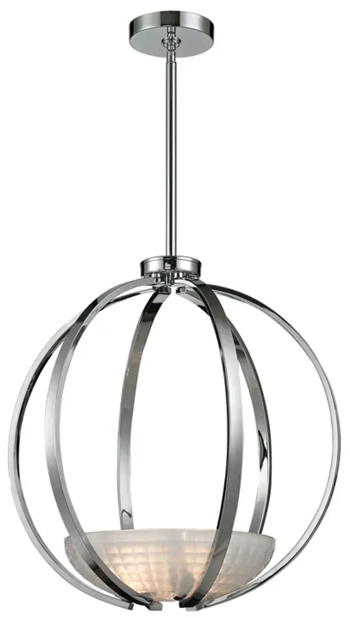 Sculptive 20" Wide 3-Light Pendant - Polished Chrome