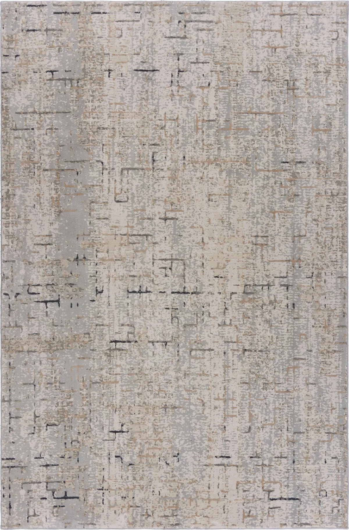 Imagica Neutral Transitional Geometric Contemporary Area Rug 9'6" x 13'