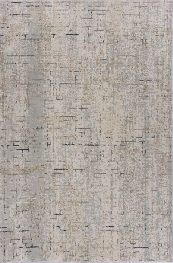 Imagica Neutral Transitional Geometric Contemporary Area Rug 9'6" x 13'