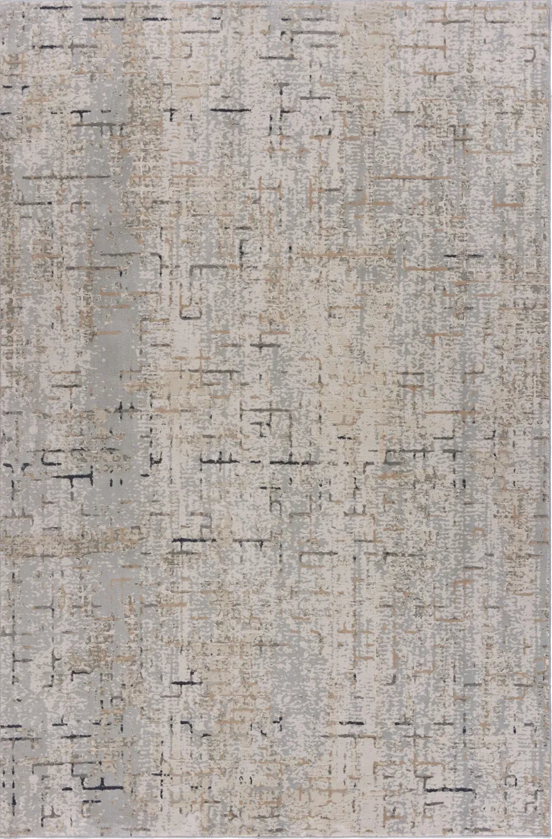 Imagica Neutral Transitional Geometric Contemporary Area Rug 9'6" x 13'