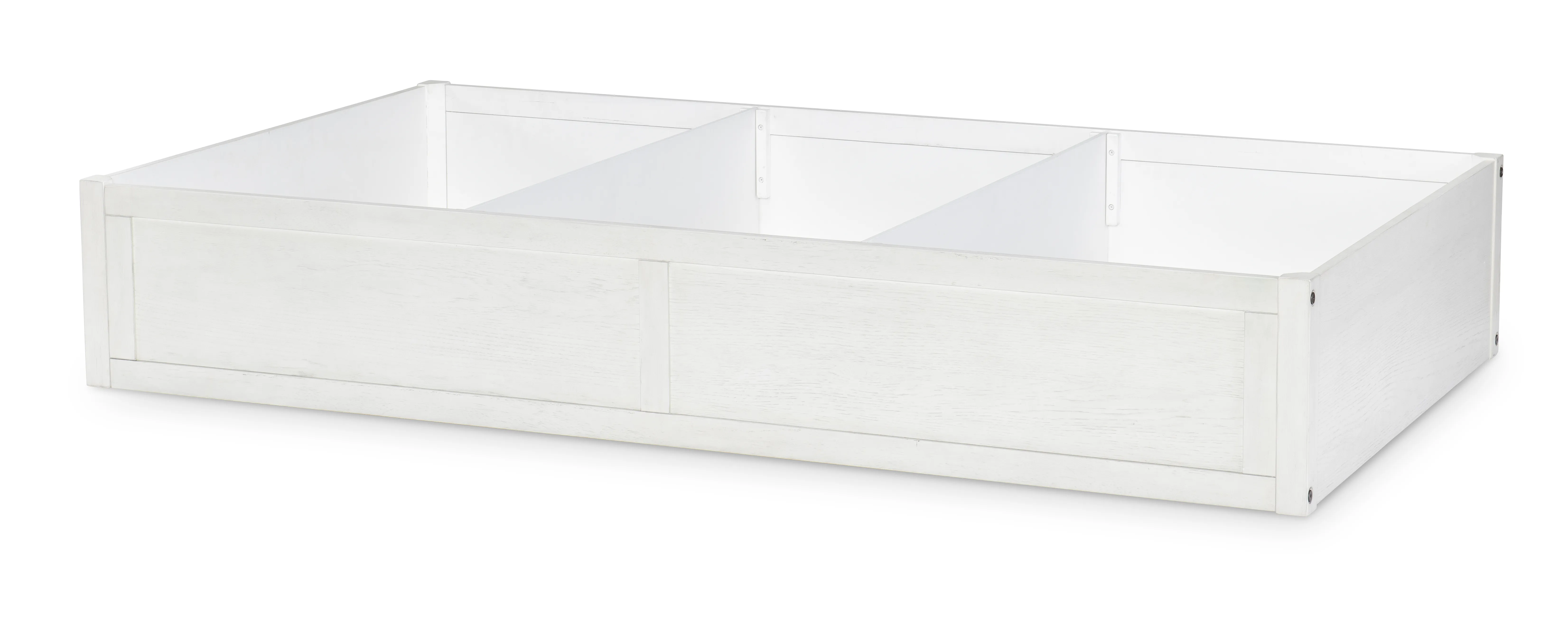 Flatiron White Trundle Storage Drawer White Finish