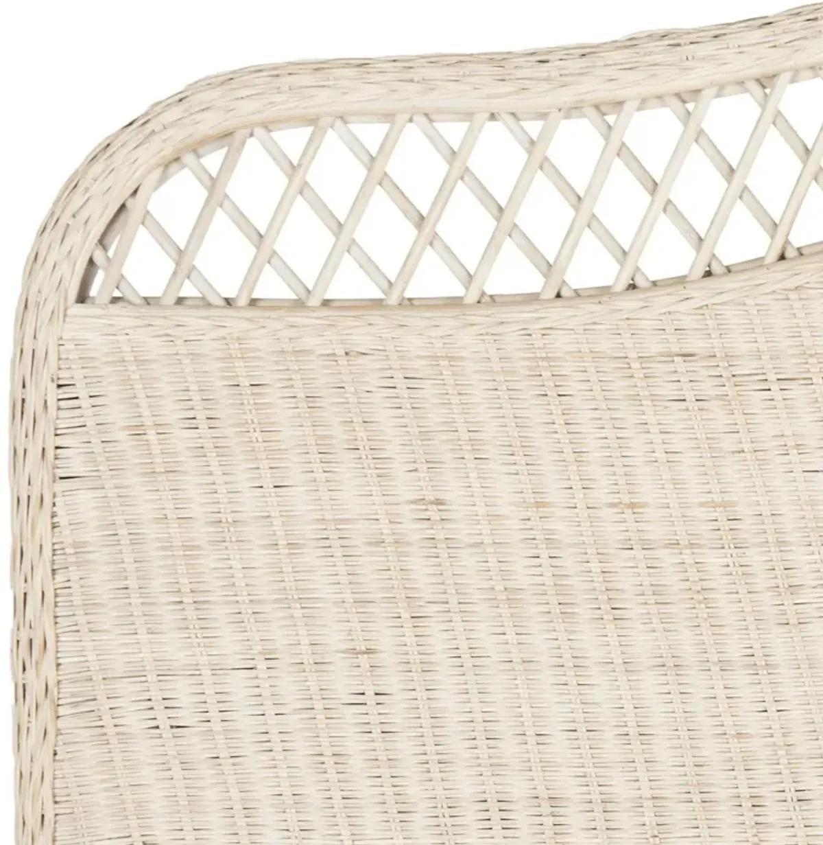 Sephina White Washed Rattan Headboard