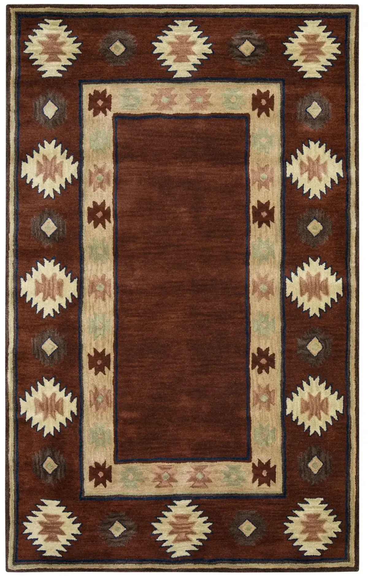 Southwest Red Southwest/Tribal Wool 10' x 14' Rectangle Rug