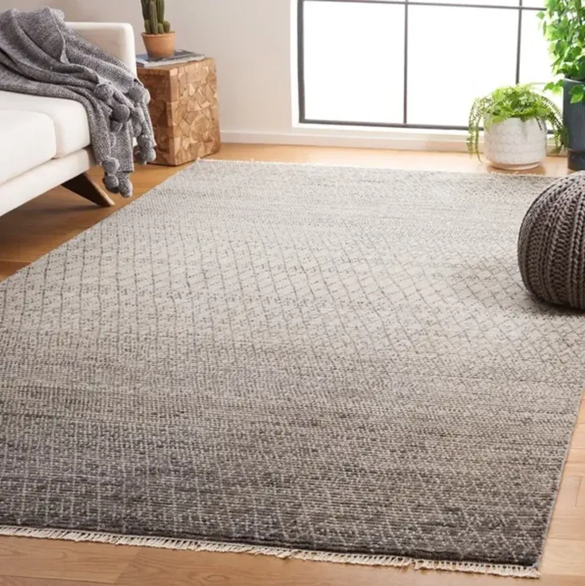 NOMAD 801 Grey 9' X 12' Large Rectangle Rug