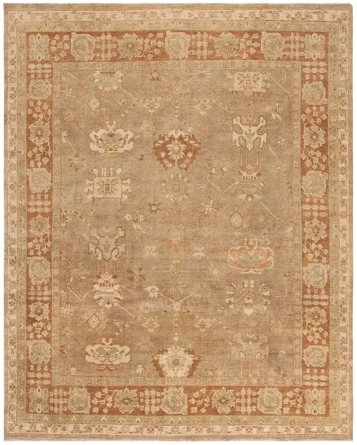 OSH118 Orange 4' X 6' Small Rectangle Rug