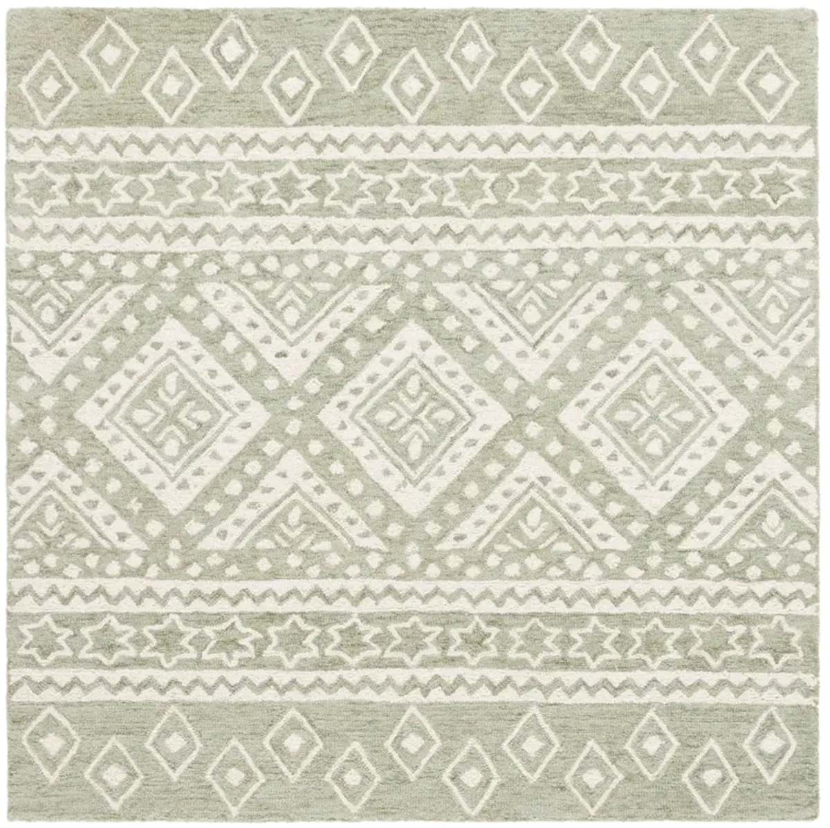MICRO-LOOP Hand Tufted 5' x 5' Square area rug