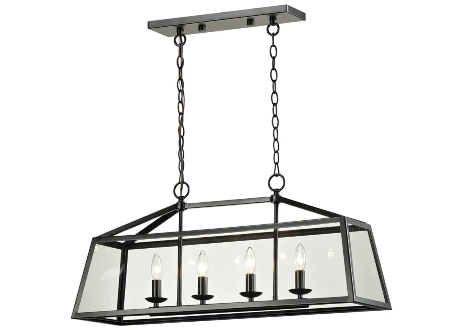 Alanna 10" Wide 4-Light Chandelier - Oil Rubbed Bronze