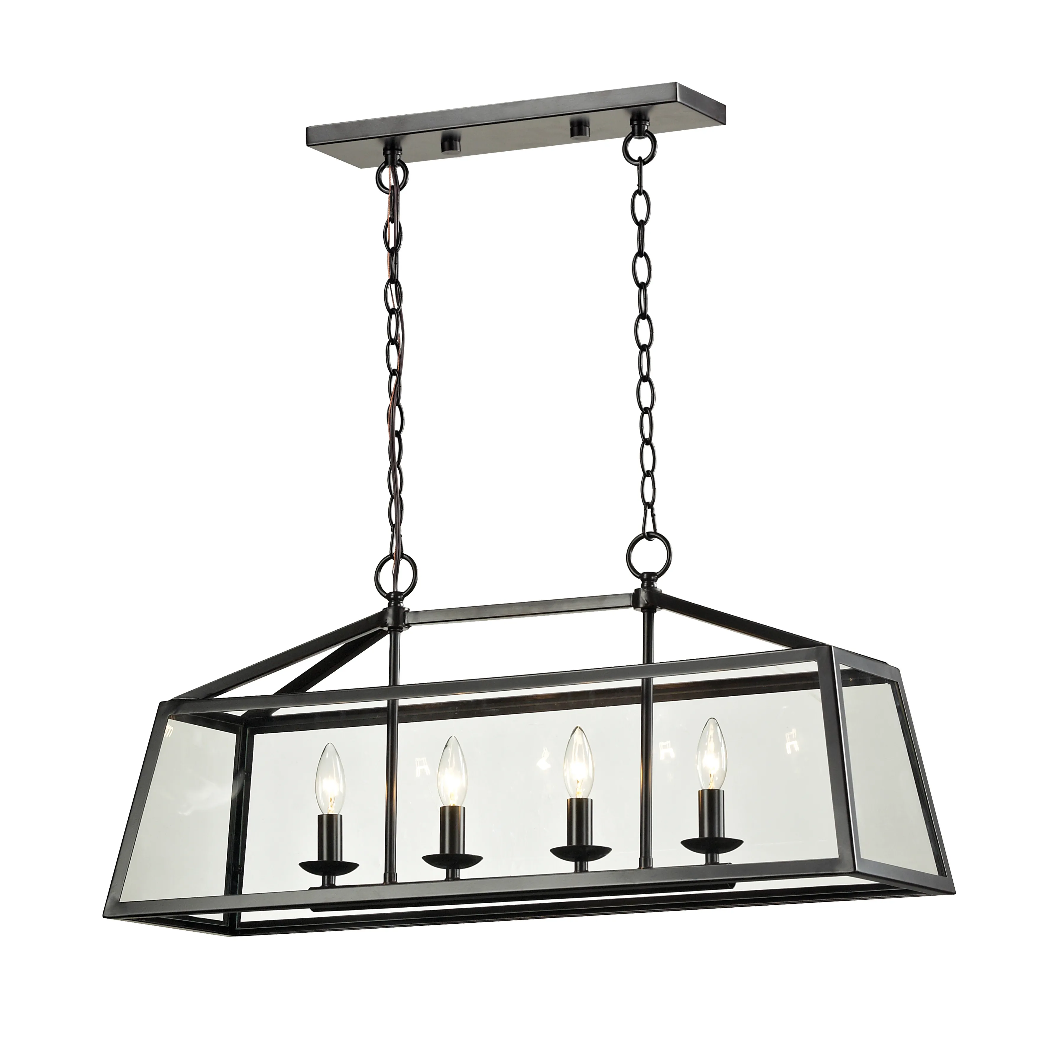 Alanna 10" Wide 4-Light Chandelier - Oil Rubbed Bronze