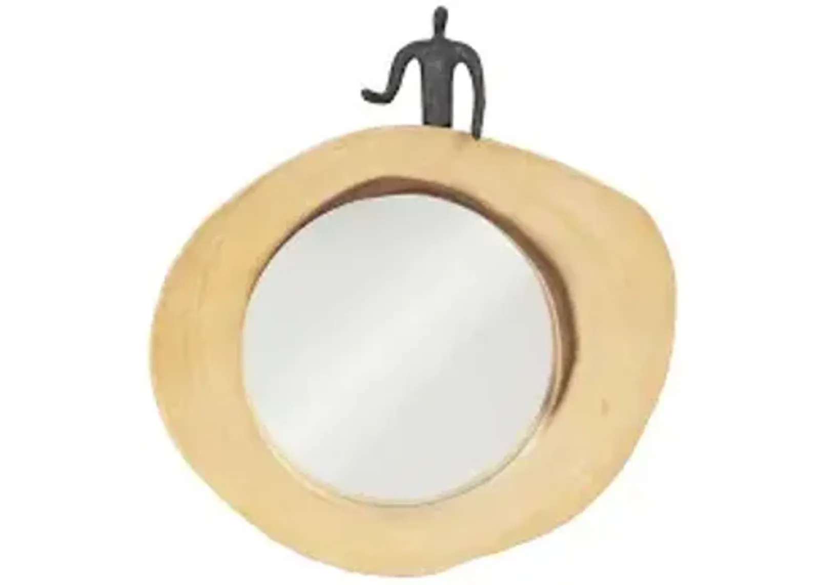 atlas cross cut mirror, small, half man, right