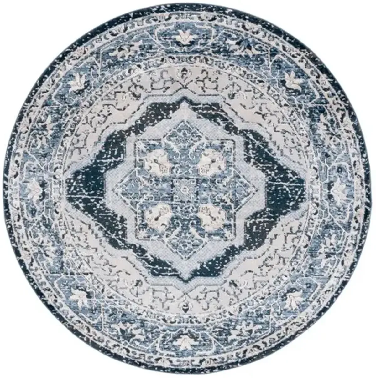 ROSEWOOD 110 Blue 6'-7' X 6'-7' Round Round Rug