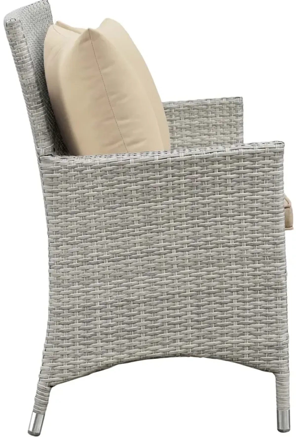 Bridge 4 Piece Outdoor Patio Patio Conversation Set with Pillow Set